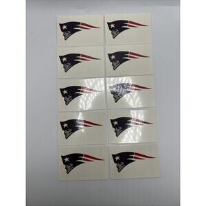 NFL New England Patriots 10 Pack Temporary Tattoos Face & Body Football Tattoo
